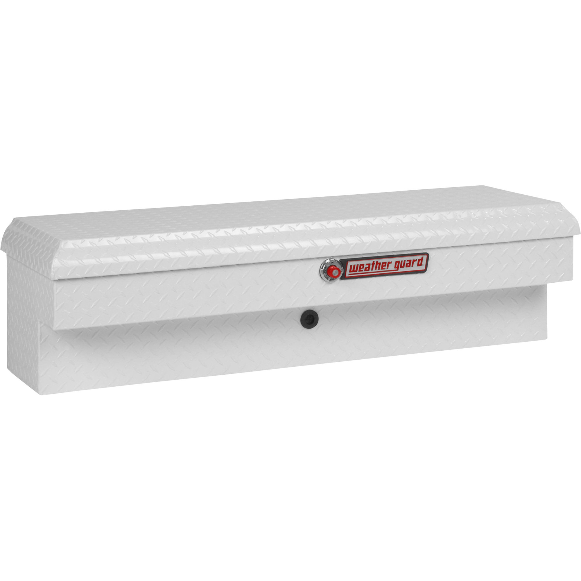 Weather Guard Low Profile Side-Mount Truck Tool Box — Aluminum, Brite White, Rotary Latch, 47.25in. x 16.25in. x 13.25in., Model# 184-3-01